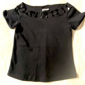 Sz Large black stretchy shirt/ top